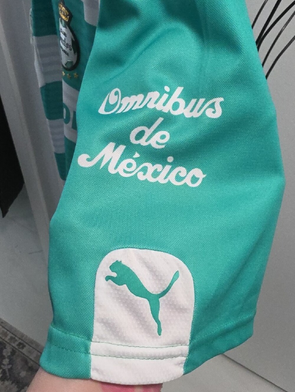 Puma Santos Laguna Home Shirt - Teal and White - Picture 10 of 16